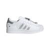Adidas Originals Superstar II Comfortable Versatile Fashion Trendy Mid-Top Sneakers Women Sneakers White Silver JQ8777