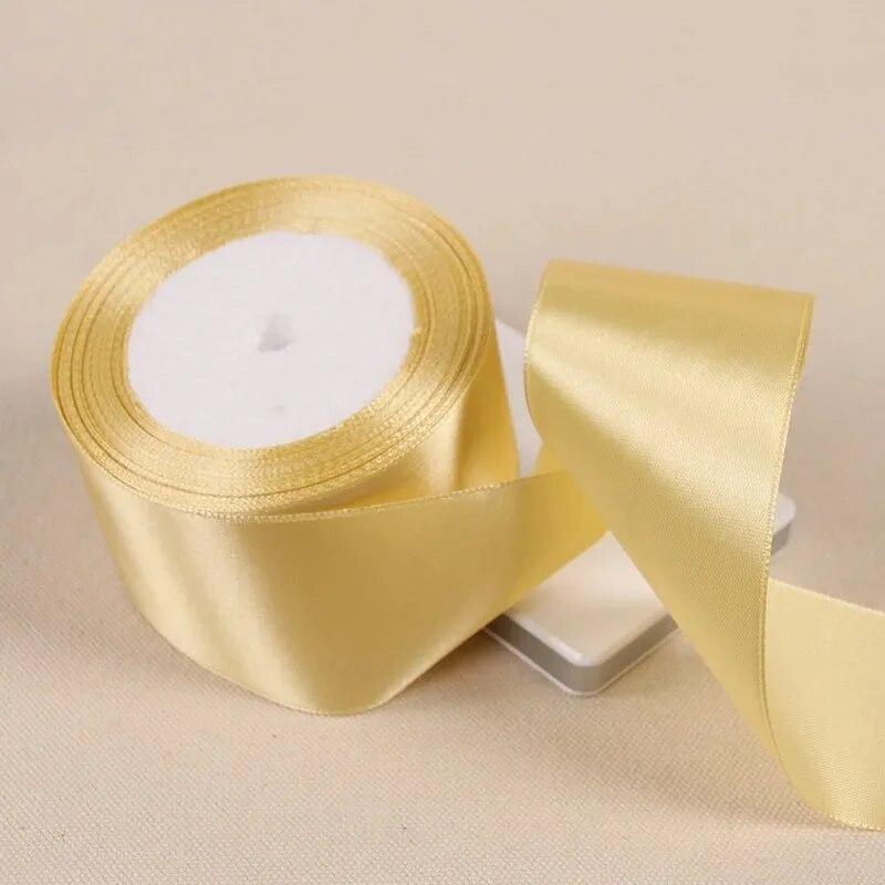 25Yards/Roll 50mm Satin Ribbons Wedding Gift Wrapping Ribbons Bow for DIY Crafts Polyester Christmas Home Decor Accessories Tape