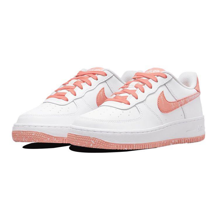 Nike Air Force 1 LV8 GS White Light Madder Root Speckled Kids Sneakers Aura DM0985-100