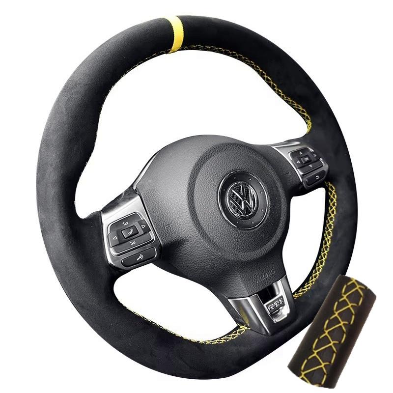

Індивідуальна обкладинка на кермо автомобіля, плетіння, для Volkswagen VW Golf 6 GTI MK6 VW Jetta GLI Golf R20 Tiguan R-Line