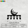 Vintage Iron 5 Hook Wall Key Holder Islamic Calligraphy Durable Home Office Decor
