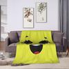 Cartoon Face Meme With Big Eyes Blanket Girls  Flannel Bedding Throws For Couch Bed Warm Comfy Design Quality Bedspread Gift