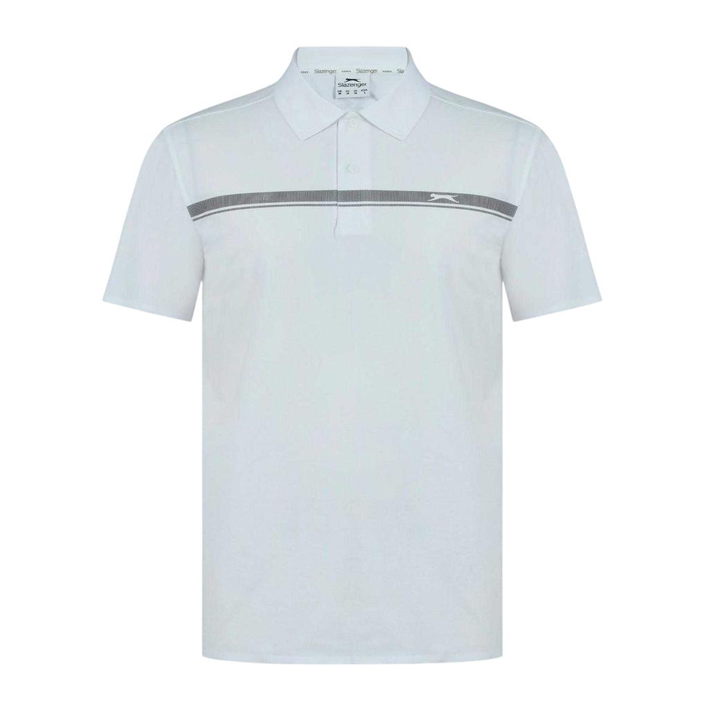 Slazenger Mens Contrast Striped Golf Polo Shirt