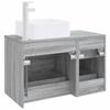 Bathroom Furniture Set 2 Pcs Grey Sonoma Particleboard