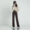 Women's Black High-Waist Wide-Leg Jeans, Spring 2024 - Loose, Slim Fit, Casual Straight-Leg Style