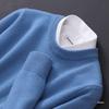 Men's Plus Size Crew Neck Wool Sweater, Casual Korean Style, Autumn/Winter Knitted Base Layer