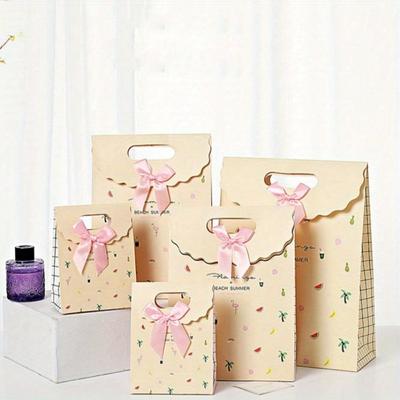 תיק נייר מתנה 10 יחידות תיק קטן הפוך, אריזה קטנה שקית מתנה מהודרת, שלושה גדלים זמינים