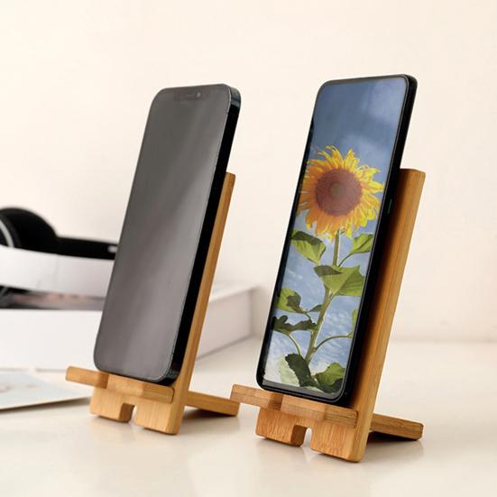 Wooden Phone Holder Universal Adjustable Desktop Office Home Foldable Holder for Tablet Stand Portable Lazy Phone