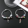 The Nightmare Before Christmas Enamel Charm Bracelet Jack Skellington Sally DIY Couple Beads Bangles Gifts for Lovers