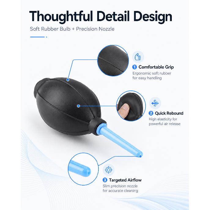 Camera Lens Air Blower Rubber Bulb Dust Cleaner for DSLR SLR Digital Camera Sensor Keyboard Laptop Electronics Cleaning Tool Mass Air Flow 3