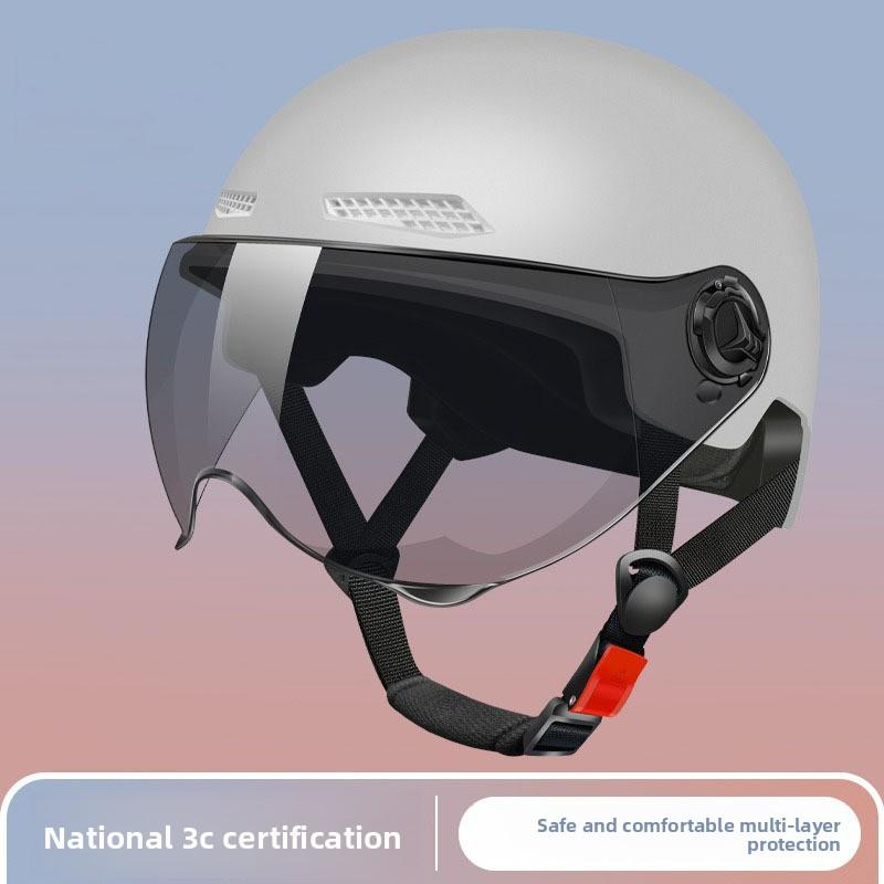 Helmet, Electric Car, Men's and Women's ABS Half Helmet, Sun Protection, UV Protection, Cycling Helmet, Summer Breathability