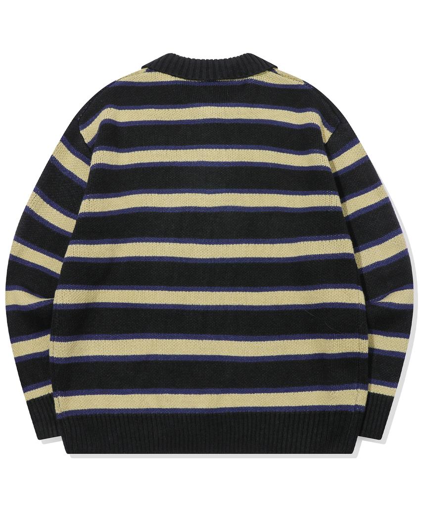 CPGN STUDIO Striped Rugby Knit Black