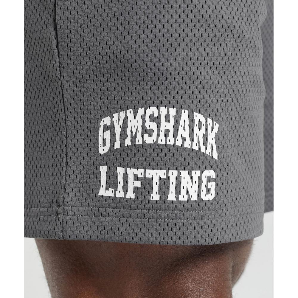 Gymshark Lifting Mesh 7  Shorts Pitch Grey A6a3o Gb7q