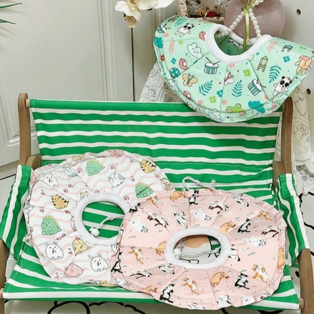 Anti Biting Pet Protective Cone Collar Cartoon Pattern Anti-licking Collar  Neck Recovery