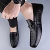 FashionGenuine Leather Casual Shoes Slip-On Comfortable Driving Shoes Leisure Walk Male Loafers Minimalist Design Dress Shoes for Men