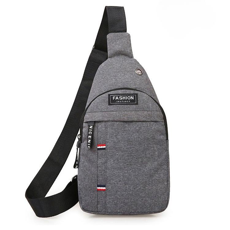 

Корейське видання повсякденна полотняна сумка нова чоловіча нагрудна сумка модна подорож універсальна діагональна сумка на одне плече сірий колір