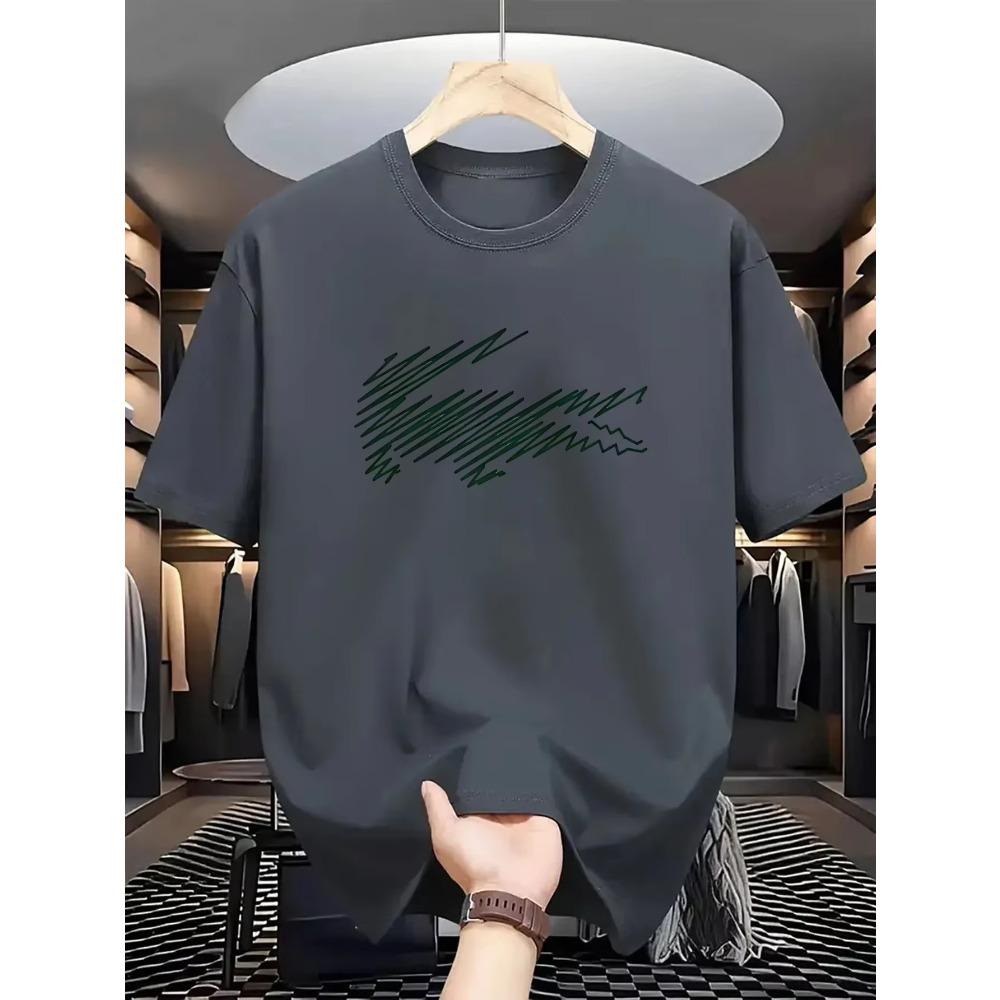 2026 Summer Unisexs Casual Loose Pattern Printed Sports Comfortable Round Neck Short Sleeved Tshirt Top