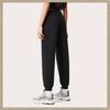 Li Ning Serie Estilo de Vida Deportivo Logotipo Pantalones Casuales de Felpa de Punto con Puño para Mujer Parte Inferior Negro AKLU622-2