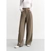 PEACEBIRD Women's Autumn Thickened High-Waist Pleated Wide-Leg Casual Pants
