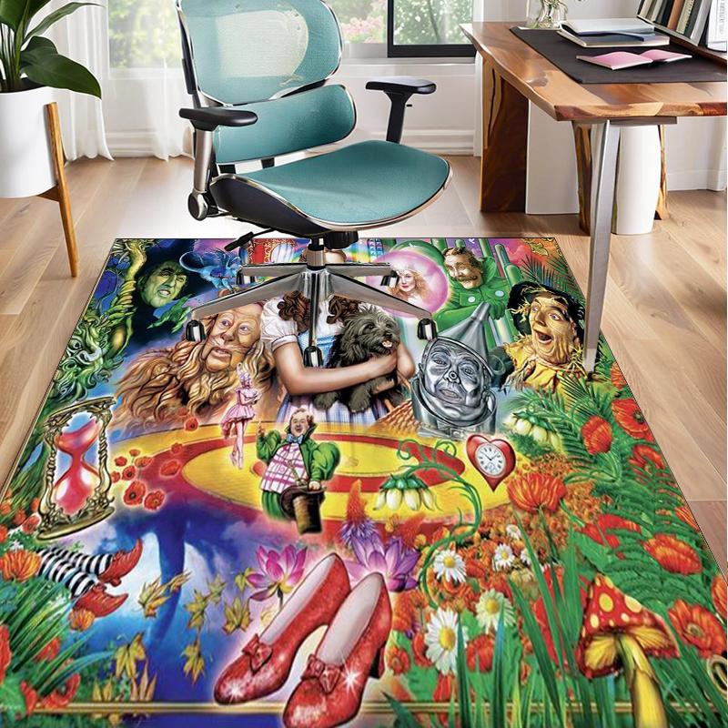 Wonderful Wizard Adventure Office Rug Chair Mat, Game Carpet, Suitable for Front Door, Bedroom, Living Room, Desk, Holiday Gift