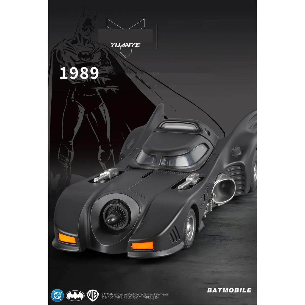1/32 Batmobile Bat 1989 Alloy Car Model Sound and Light Pull Back Children's Toy Collectibles Birthday Gift