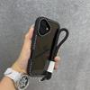Shining Bling Diamond Transparent Phone Case For iPhone 16 16E 15 14 13 12 11 Pro Max 16Plus 16Pro With Wristband Lanyard Cover