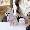 Korean Taro Paste Dessert Magnetic Stand iPhone Case for 17/16 Pro Max/15/14 - Girly Design