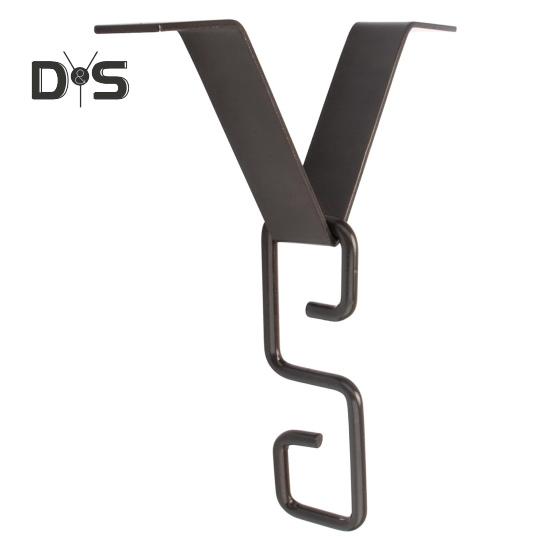 

Зажим-адаптер для водосточной цепи Высокая прочность Простая установка Универсальный V-образный крючок-вешалка Аксессуары для водоотвода с дождевой цепью чёрный