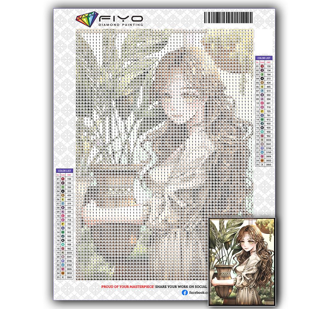 Diamond Painting Kit Maiden Girl 5D DIY Diamond Embroidery Portrait Pictures of Rhinestones Mosaic Decoration
