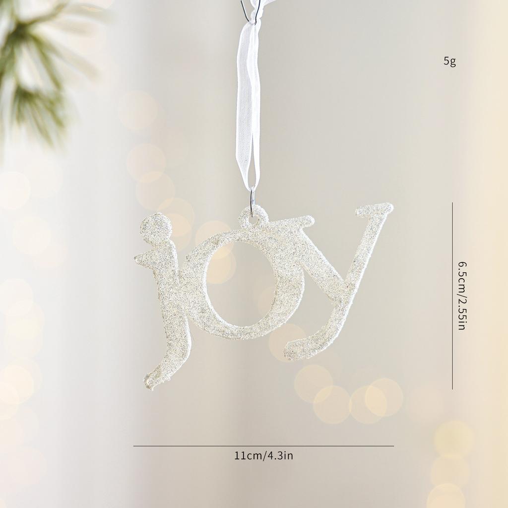 Christmas Bow Ornament Sparkling White Christmas Bell Christmas Star Ornament Festive For Party Decoration Holiday Celebration