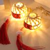 DIY Mid-Autumn Festival Handmade Lantern Bamboo Frame LED Light Portable Chinese Style Lantern Traditional Festival Light Home Decoration