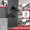 Magnetic Silent Black Wooden Bedroom Door Handle Lock
