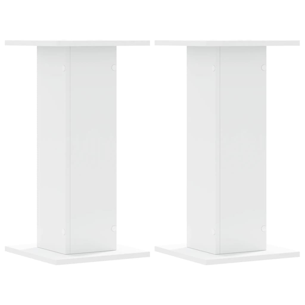 Plant Stand Set of 2 White 30 x 30 x 60 cm Engineered Wood