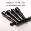 Electric Wrench 1/2 Square Thin-Walled Extended Socket 6mm