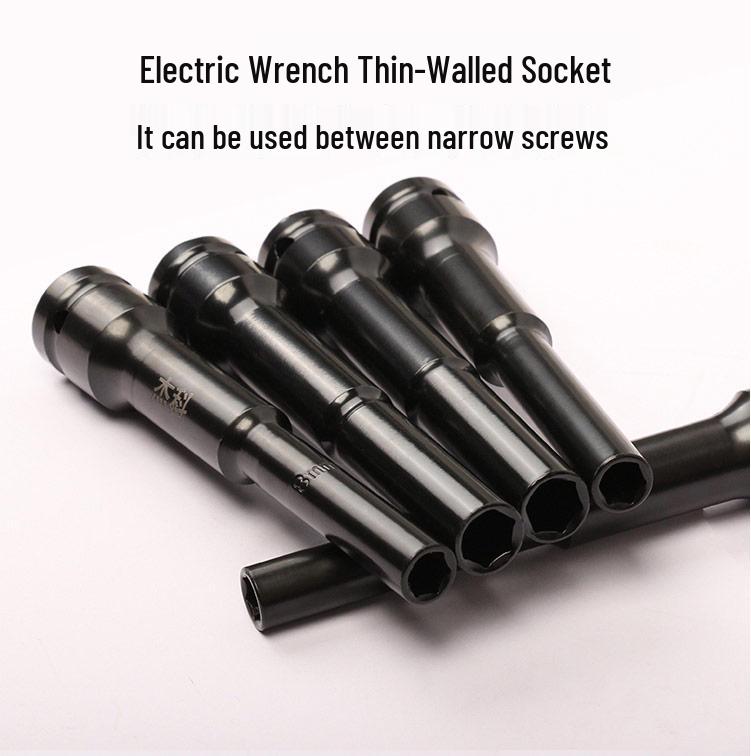 Electric Wrench 1/2 Square Thin-Walled Extended Socket 6mm