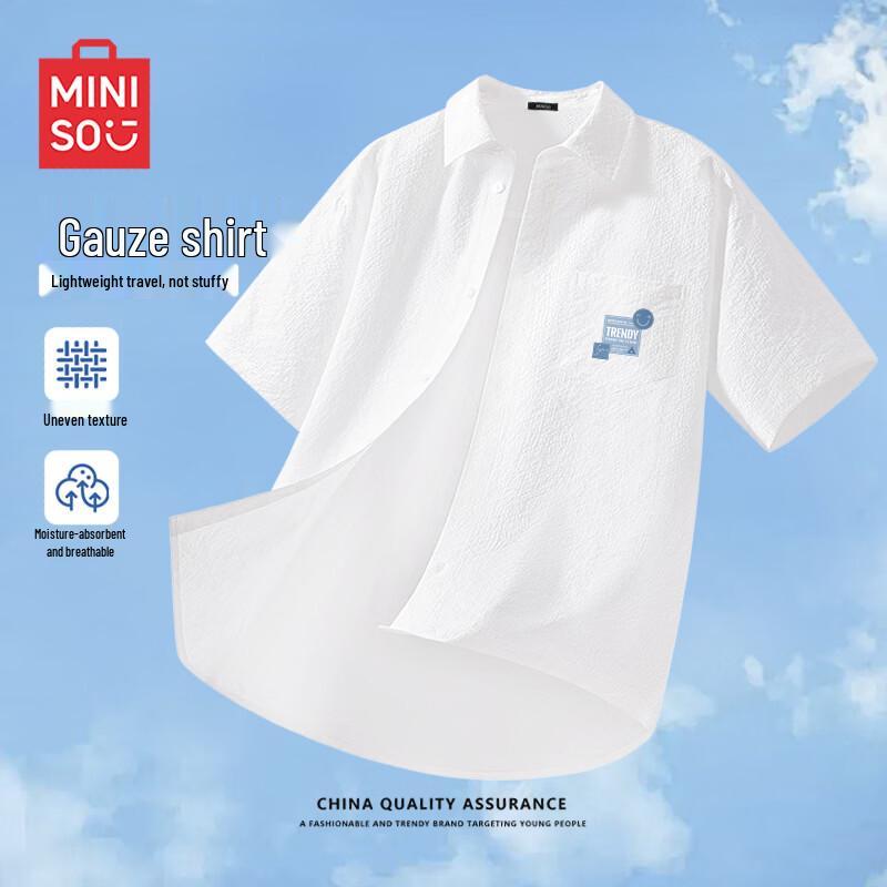 

MINISO Men s Short Sleeve Triple-Protection Shirt L