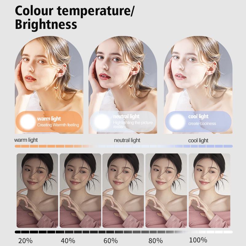 U-Shaped LED Nail Art & Beauty Light with Stepless Dimming, Eye Protection, Floor-Standing, 28-Inch