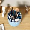 Drillless Cosmetic Brush Holder 360 Degree Rotating Spacious Makeup Organizers Cups For Desk Bathroom Countertop