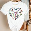 Womens Streetwear Tee Round Neck Summer Casual Clothes Lady T-Shirt White Tshirt Simple Female T-Shirt Basic Cute Tops