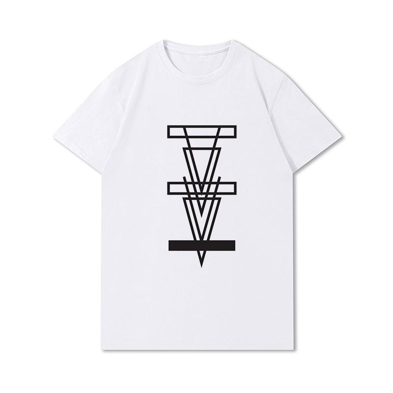 S-3XL 100 mønstre Sommerhvite T-skjorter for kvinner Trykt Uformelle korte ermer Topper O-hals T-skjorter