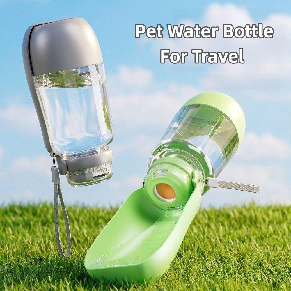 2-In-1 Dog Water Bottle 520ml PP Portable Dog Bottle New Pet Travel Drinker  Outdoor Walks