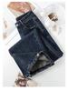 Autumn 2025 Retro Blue High Waist Straight Leg Jeans: Versatile, Slimming, Loose, Floor-Length Trousers