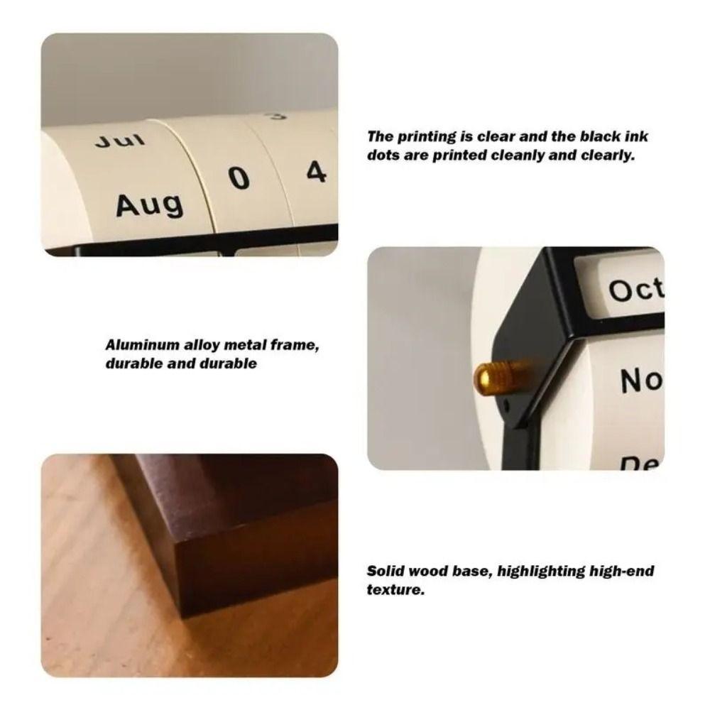 Reusable Perpetual Calendar Daily Flip Manual Countdown Calendar Rotary Calendar  Dormitory