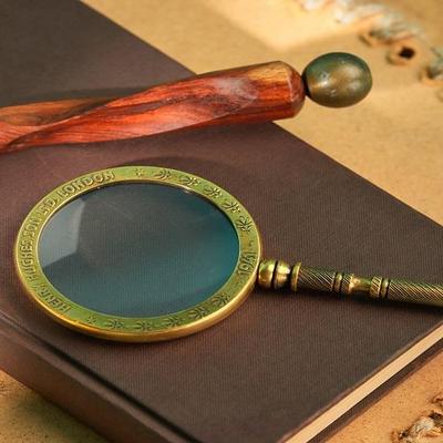 Brass Magnifier Glass, Magnifier Full Brass Henry Hughes London Ltd. 1942, , Best  Simple Halloween Gift