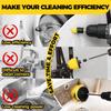 12pcs Electric Drill Brush Set - Yellow Cleaning Attachments for Tile/Grout/Floor, Stain Removal & Polishing