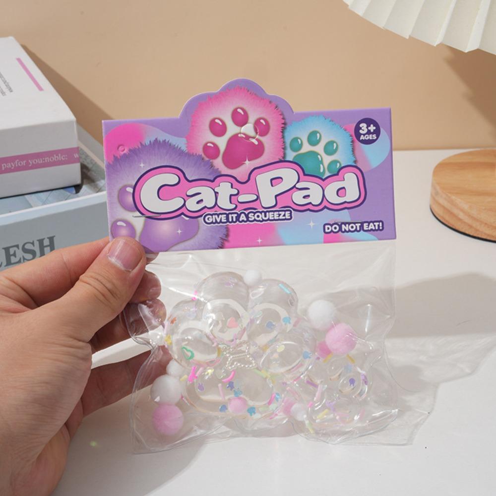 Sticky Squeeze Cat Paw Toys Slow Rising Amethyst Cat Paw Cute Slow Rebound Toy