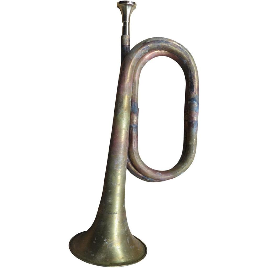 Retro Vintage Brass Trumpet, 12.60inch Solid Copper and Brass Bugle, Cavalry Trumpet for Orchestra Band