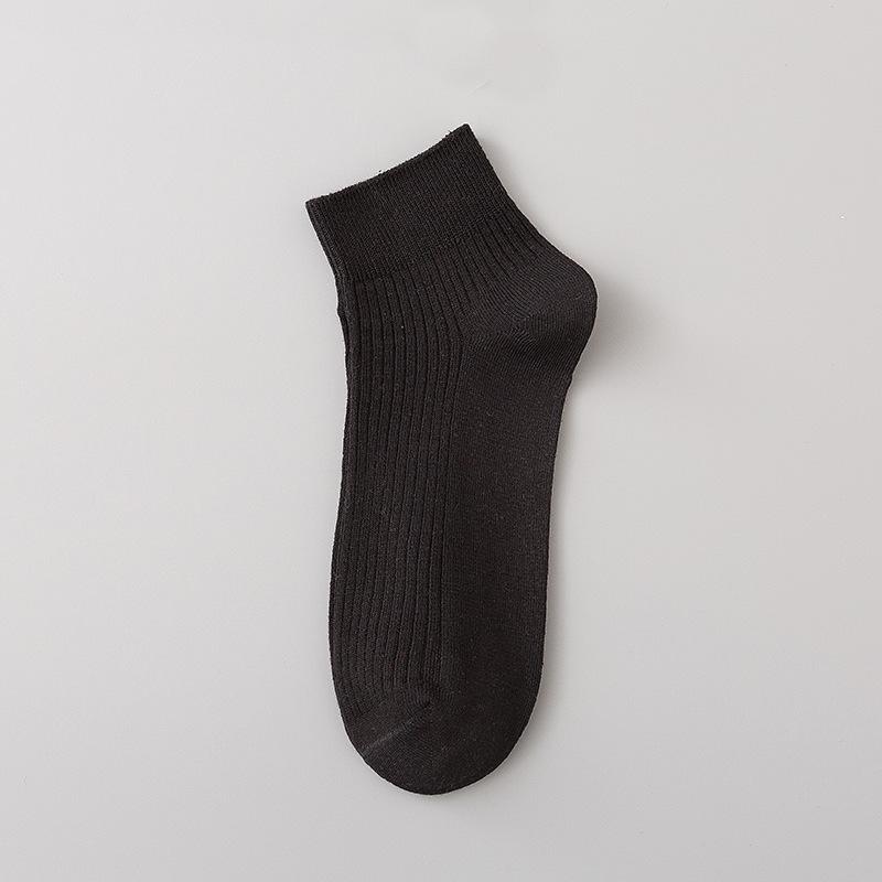 Men's Summer Thin Pure Color Wicking and Deodorizing Boat Socks