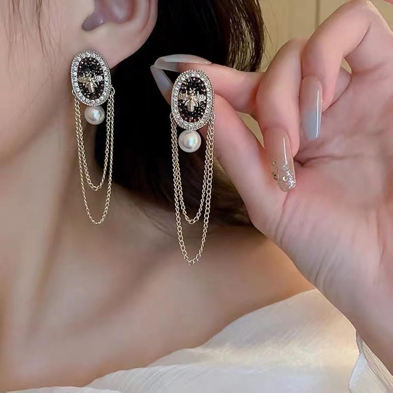Elegant Black Butterfly Tassel Earrings - Sweet, Cool, and Versatile Design