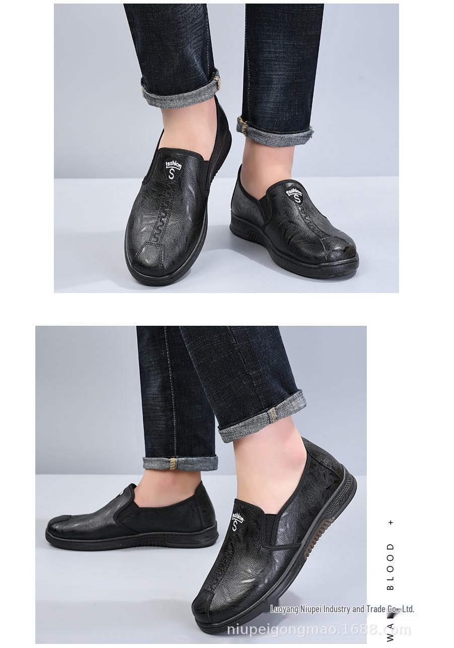 Winter Men s Waterproof Non-Slip Leather Chef Shoes - Thickened, Warm, Soft Sole 44